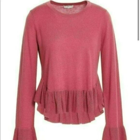NWT MSRP $258 Joie Iona Wool-Silk Ruffled Sweater Women's Size Large - Picture 4 of 10